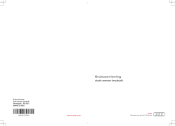 Bruksanvisning – Audi connect (myAudi)