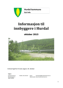 Gul info - oktober 2015