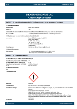 Datablad Clean Drop Descaler