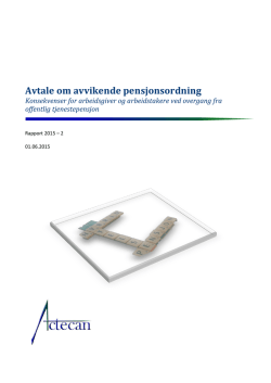 Avtale om avvikende pensjonsordning