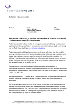 Brev til norske teleoperatører 18.06.2015