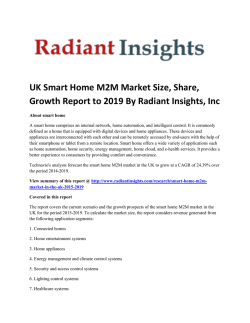 UK Smart Home M2M Market Analysis, Market Size, Competitive Trends: Radiant Insights, Inc