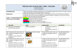 5 trinn Årsplan Mat og helse 2015-16
