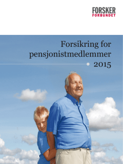 Forsikring for pensjonistmedlemmer 2015