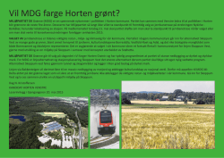 Vil MDG farge Horten grønt?