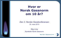 Norsk Gassnorm 10 år frem i tid