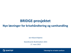 BRIDGE-prosjektet - Skjetne og Haugstveit