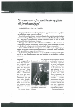 Straumsnes - fra småbruk og fiske til jernbanebygd, del 1 (2000)