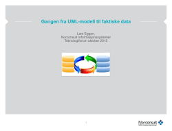 Gangen fra UML-modell til faktiske data