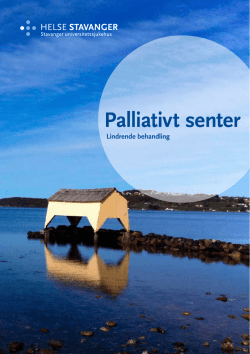 Palliativt senter (brosjyre, PDF)
