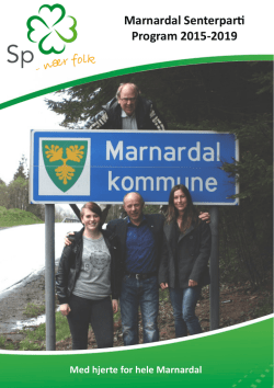 Marnardal Senterpar# Program 2015-‐2019