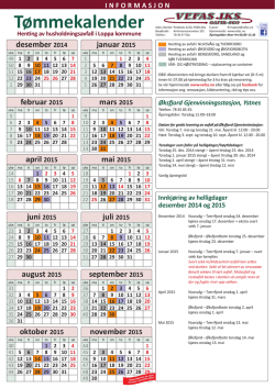 Tømmekalender Loppa 2015