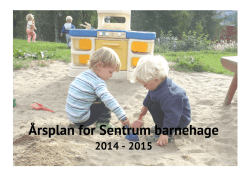 Årsplan for Sentrum barnehage