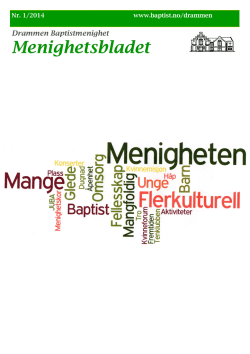 Menighetsbladet - Drammen Baptistmenighet