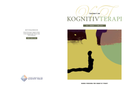 Tidsskrift 1 2010 - Norsk Forening for Kognitiv Terapi