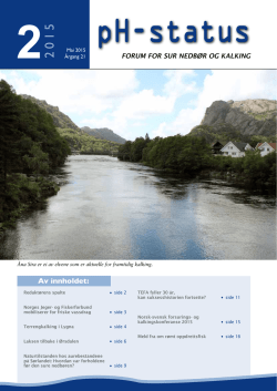 pH-status 2015-2 - Norges jeger og fiskerforbund