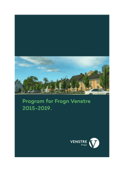 Frogn Venstres program for 2015-2019