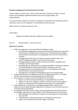 Protokoll styringsgruppe for kommunereformen 9.2.2015 Tilstede