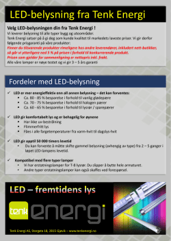 LED-belysning fra Tenk Energi