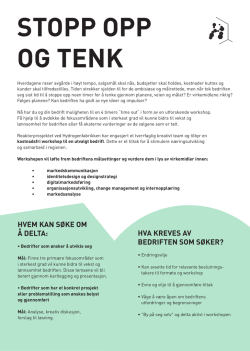 STOPP OPP OG TENK - Fredrikstad Næringsforening