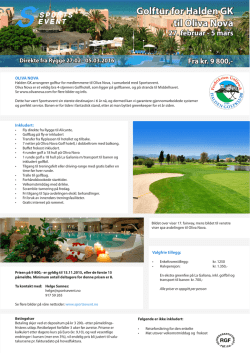 Golftur for Halden GK til Oliva Nova