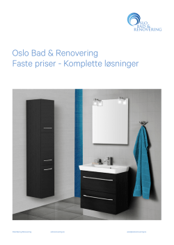 Oslo Bad & Renovering Faste priser