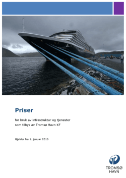 Priser 2016 - Tromsø Havn