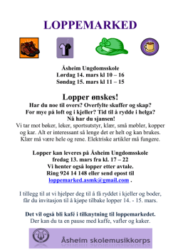 LOPPEMARKED - Åsheim skolemusikkorps