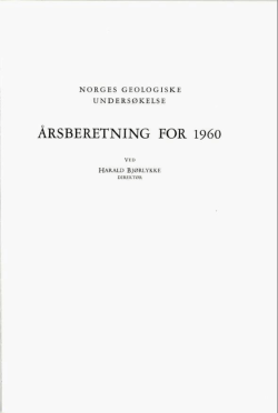 ÅRSBERETNING FOR 1960 - Norges geologiske undersøkelse