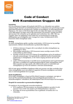 Les KVDs Code of Conduct her