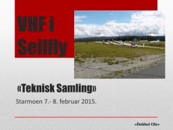 Informasjon om nye VHF regler med 8.33 kHz kanalseparasjon