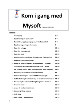 Kom i gang med Mysoft - Norges gymnastikk og turnforbund