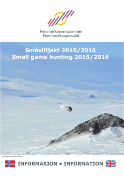 Småviltjakt 2015/2016 Small game hunting 2015/2016