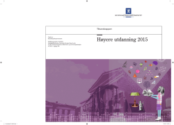 Tilstandsrapporten Høyere utdanning 2015