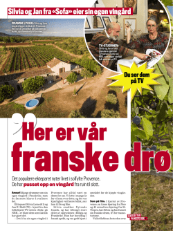 Silvia og Jan fra «Sofa» eier sin egen vingård