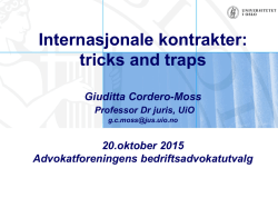 tricks and traps - Advokatforeningen