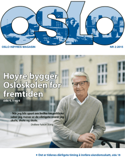 Høyre bygger Osloskolen for fremtiden