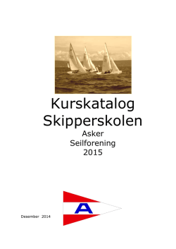 Kurskatalog Storbåt Asker Seilforening 2015