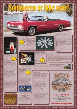 Annonse 7/05 - Classic Auto Parts