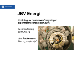 Fornyelser JBV Energi 2016-2018