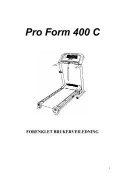 Pro Form 400 C