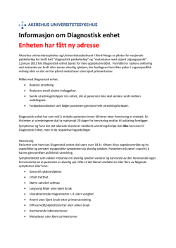 Diagnostisk enhet - Akershus universitetssykehus