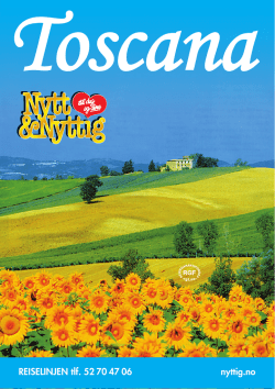 Toscana - Velkommen til Nytt & Nyttig AS