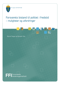 FFI-rapport 2015/01438 - Forsvarets forskningsinstitutt