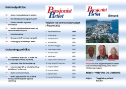 Trykk her for PDF utgave av Ålesund kommunevalgprogram