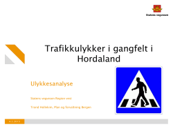 Ulykker i gangfelt Hordaland 2000-2013