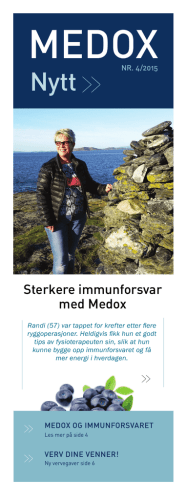 Sterkere immunforsvar med Medox