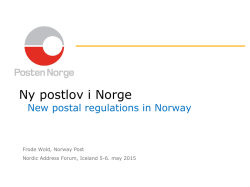 Ny postlov i Norge