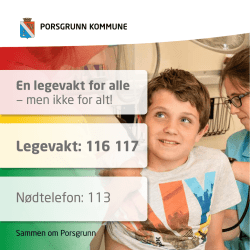 Legevakt: 116 117 - Porsgrunn Kommune