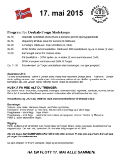 Drøbak-Frogn Skolekorps Postboks 109, 1441 Drøbak